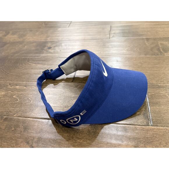 Nike Golf Mens Blue SQ One Adjustable Strapback Visor Hat One Size Fits All Cap - Picture 4 of 8